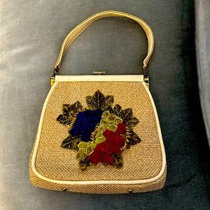 Vintage velvet detail purse